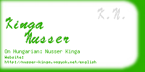 kinga nusser business card
